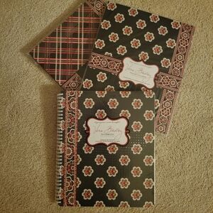 Vera Bradley Pocket Folders (8) and 1 Spiral Notebook with lined paper